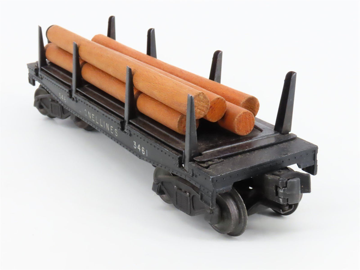 O Gauge 3-Rail Lionel 3461 Lionel Lines Automatic Lumber Car #3461 w/Logs
