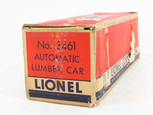 O Gauge 3-Rail Lionel 3461 Lionel Lines Automatic Lumber Car #3461 w/Logs