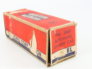 O Gauge 3-Rail Lionel 3461 Lionel Lines Automatic Lumber Car #3461 w/Logs