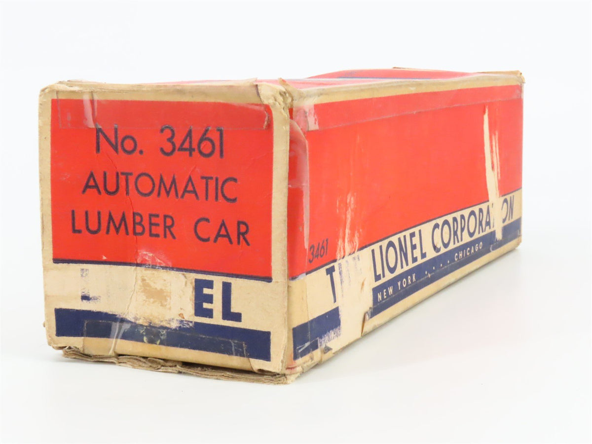 O Gauge 3-Rail Lionel 3461 Lionel Lines Automatic Lumber Car #3461 w/Logs
