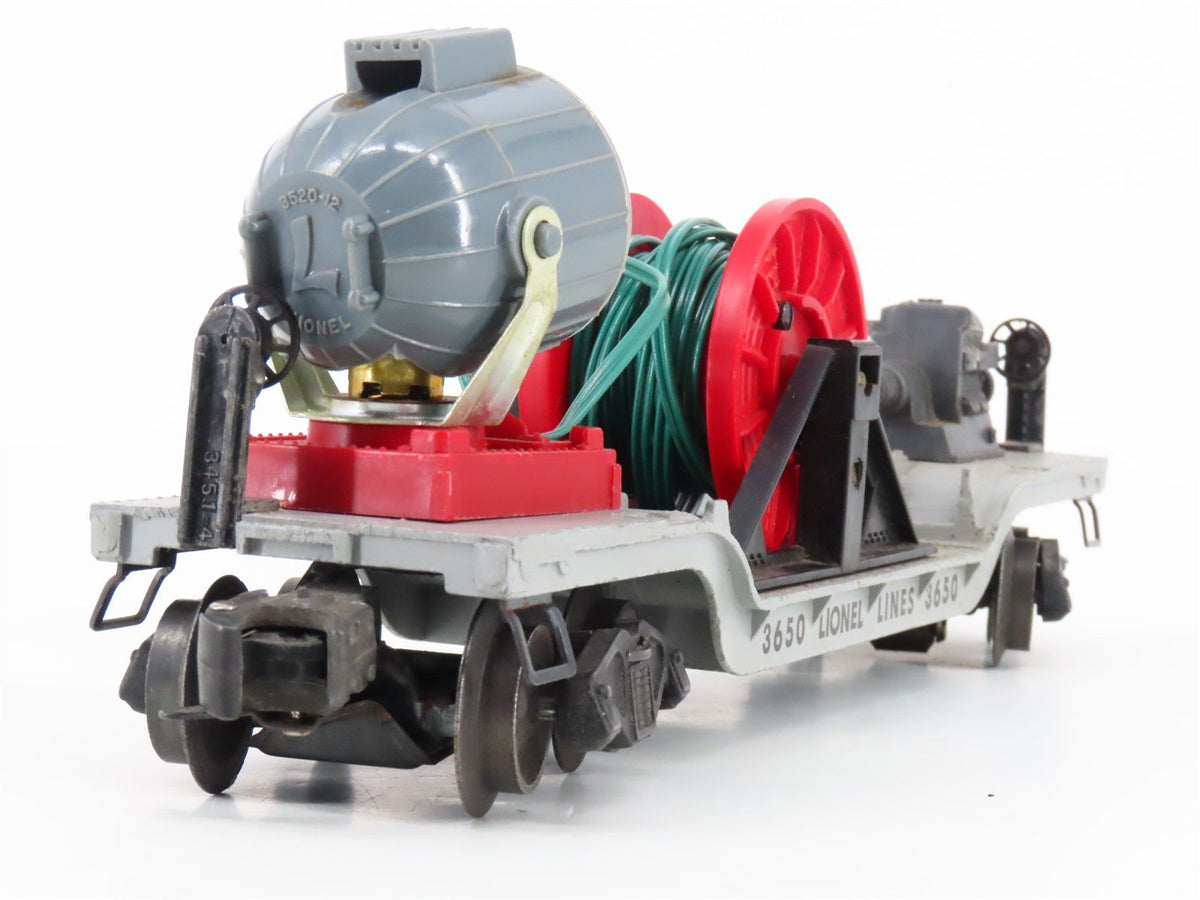 O Gauge 3-Rail Lionel 3650 Lionel Lines Searchlight Extension Car #3650