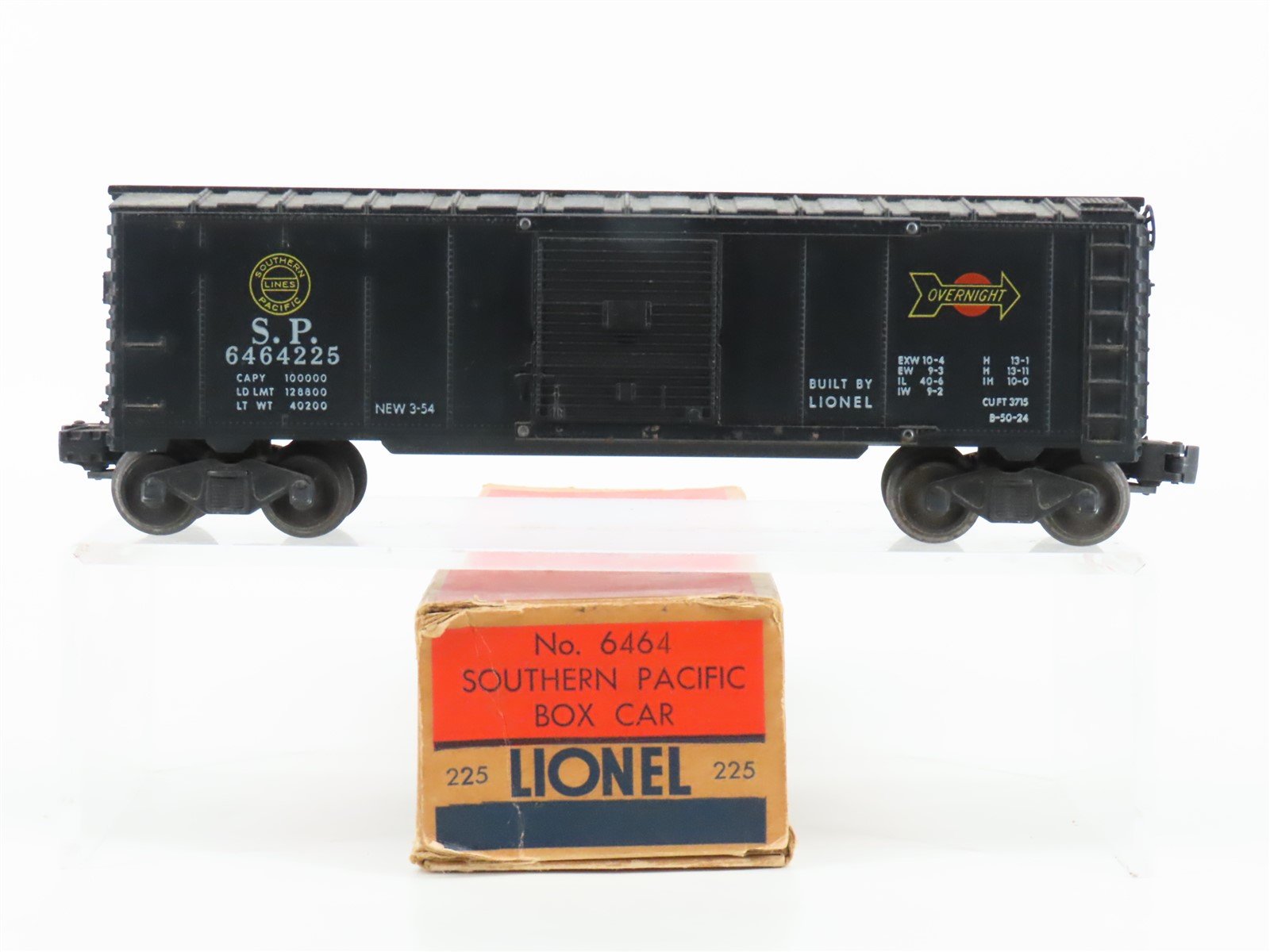 O Gauge 3-Rail Lionel 6464-225 SP Southern Pacific Box Car #6464225