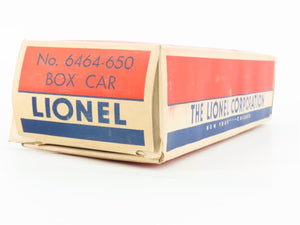 O Gauge 3-Rail Lionel 6464-650 D&RGW Rio Grande Single Door Box Car #6464650