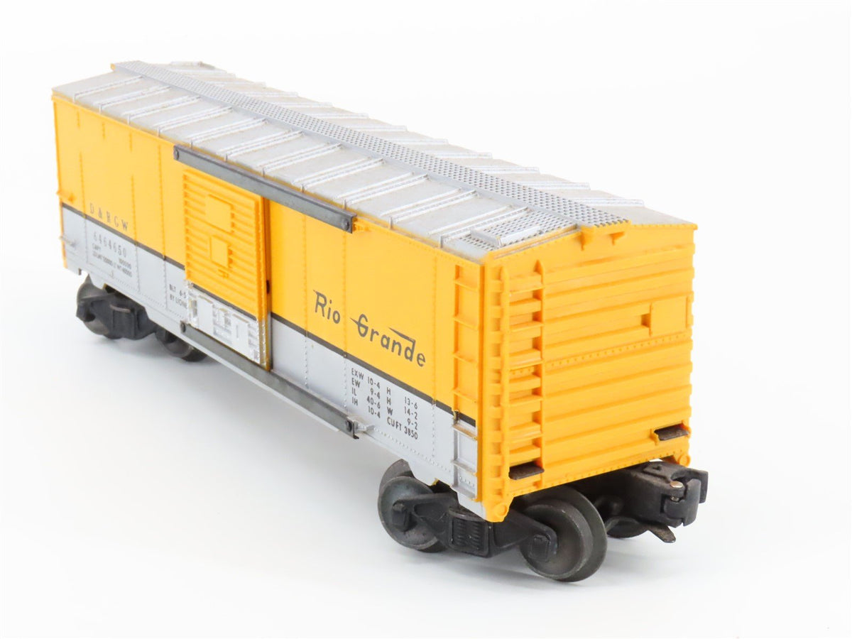 O Gauge 3-Rail Lionel 6464-650 D&amp;RGW Rio Grande Single Door Box Car #6464650