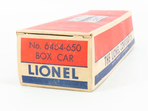 O Gauge 3-Rail Lionel 6464-650 D&RGW Rio Grande Single Door Box Car #6464650