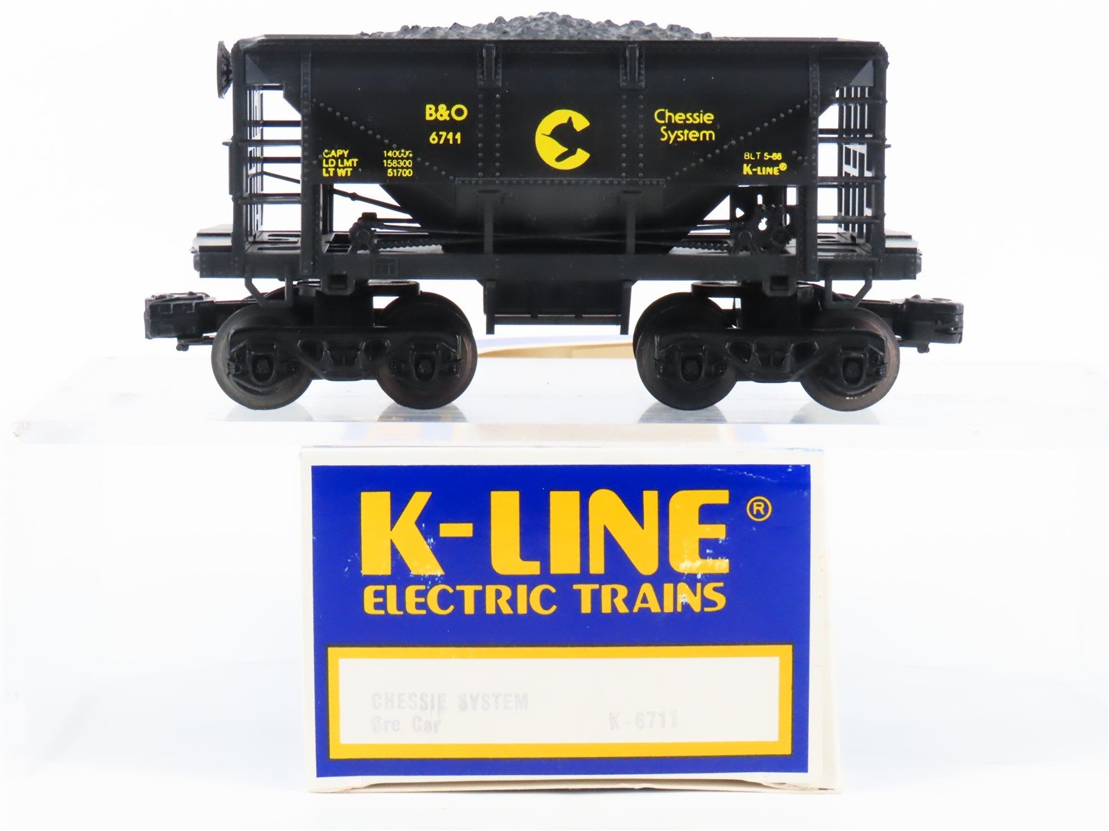 O Gauge 3-Rail K-Line K-6711 B&O Chessie System Ore Car w/Load #6711