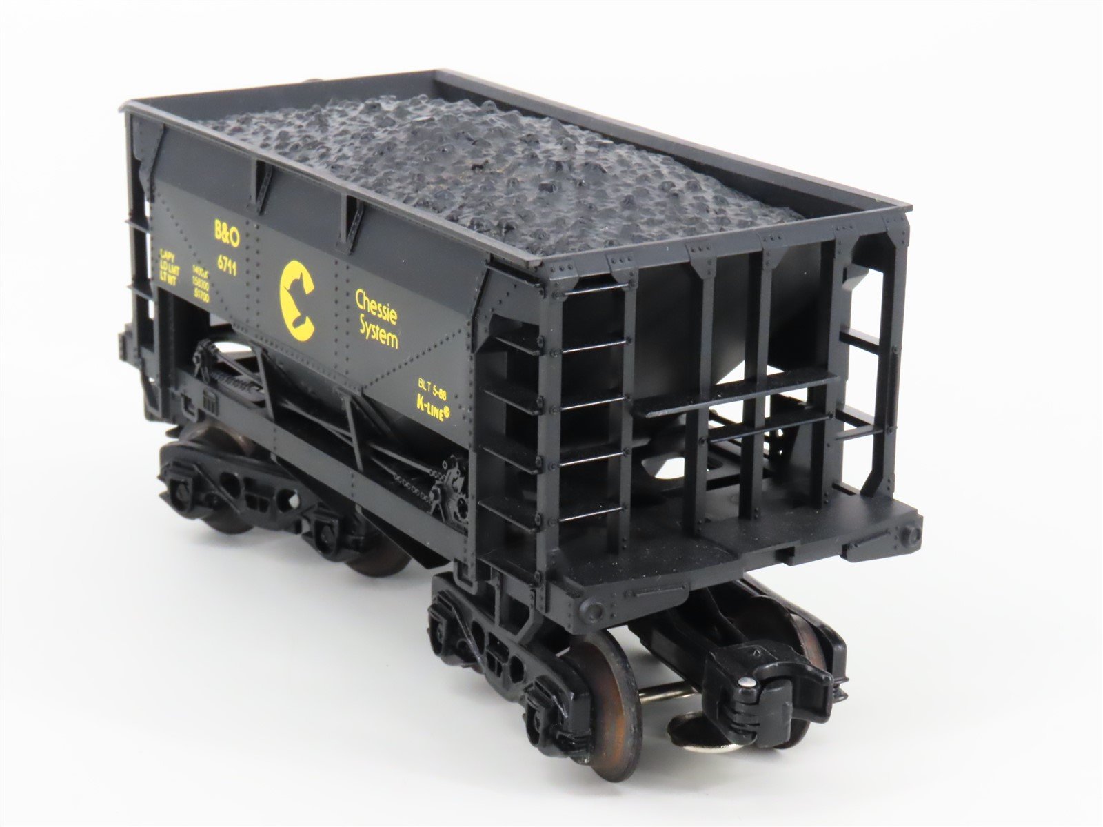 O Gauge 3-Rail K-Line K-6711 B&O Chessie System Ore Car w/Load #6711