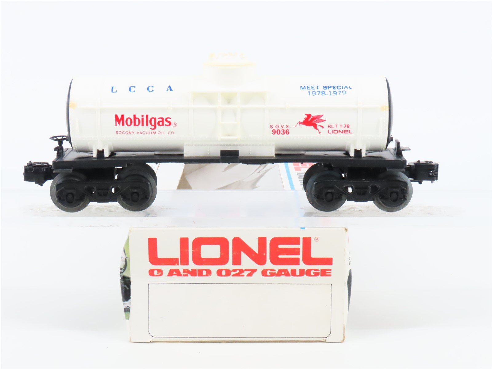 O Gauge 3-Rail Lionel LCCA Meet Special 1978-1979 SOVX Mobilgas Tank Car #9036