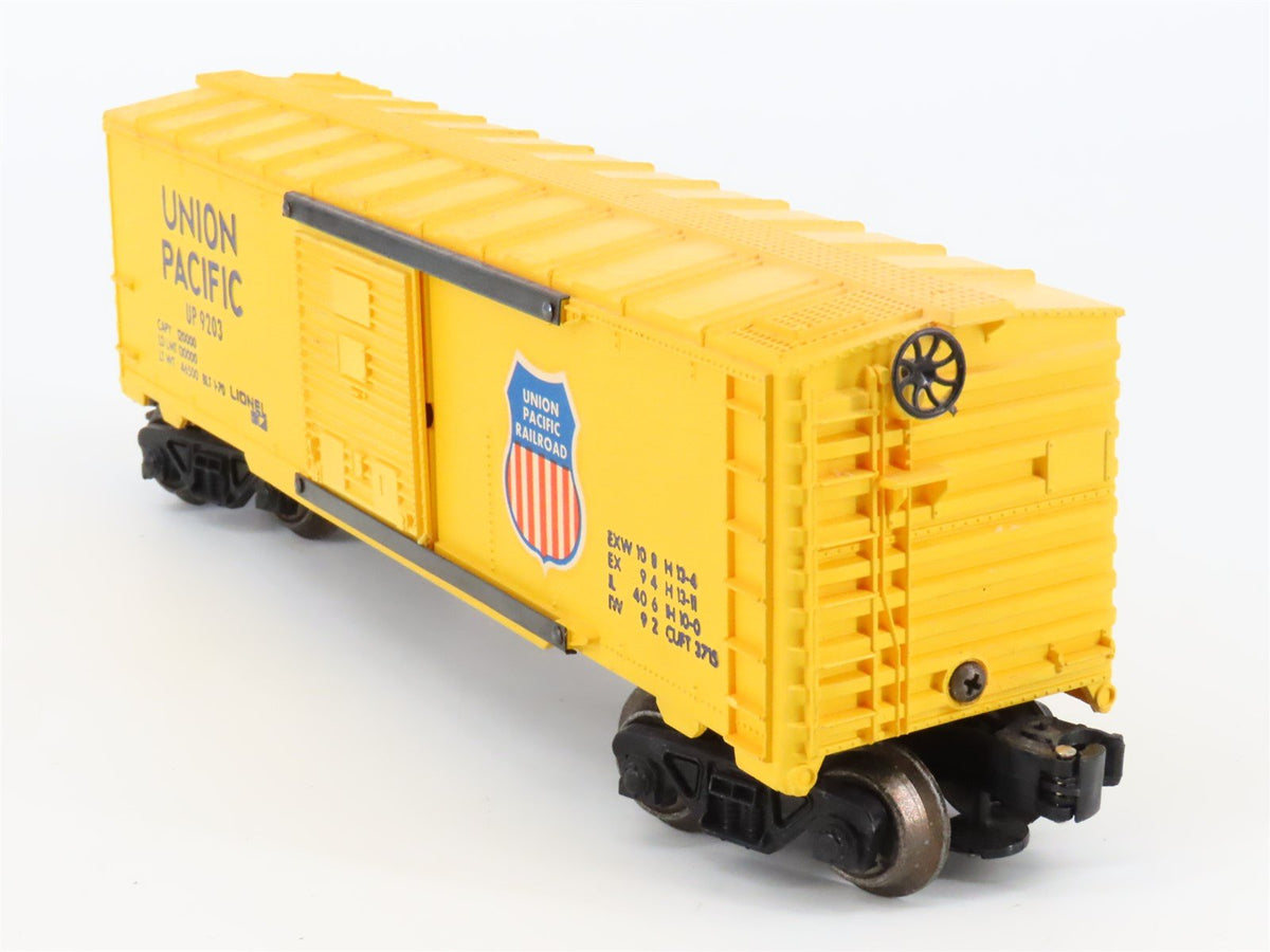 O Gauge 3-Rail Lionel UP Union Pacific Single Door Box Car #9203