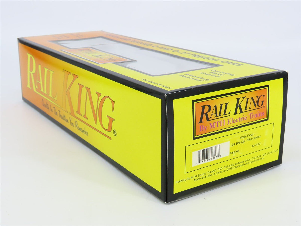 O Gauge 3-Rail MTH Rail King 30-74001 Wells Fargo 34&#39; Box Car