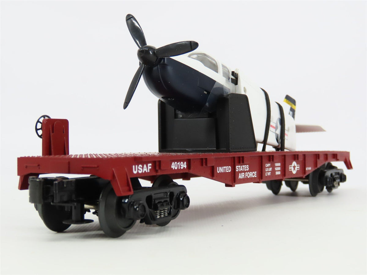 O Gauge 3-Rail MTH Rail King 30-76051 USAF Flat Car #40194 w/Airplane