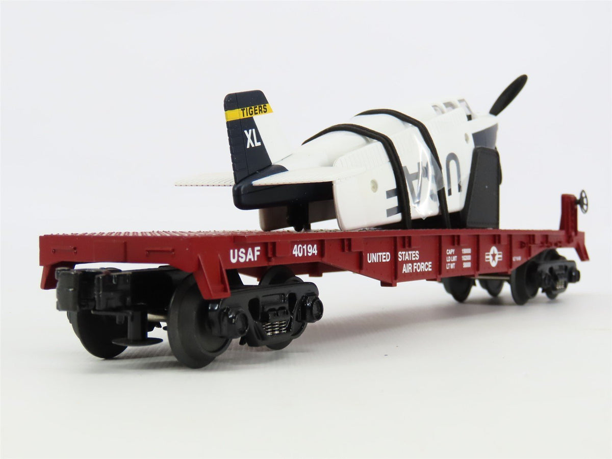 O Gauge 3-Rail MTH Rail King 30-76051 USAF Flat Car #40194 w/Airplane