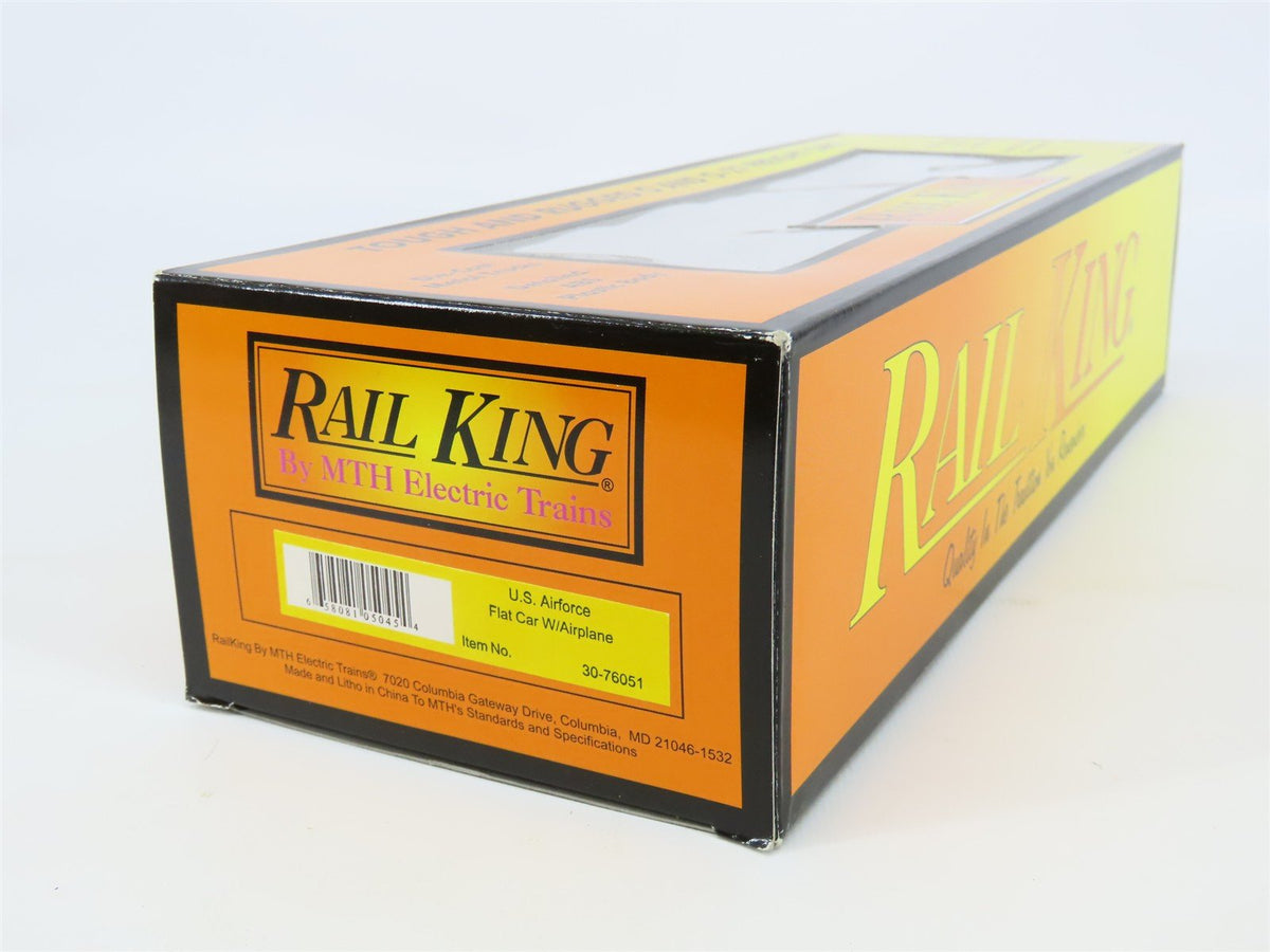O Gauge 3-Rail MTH Rail King 30-76051 USAF Flat Car #40194 w/Airplane