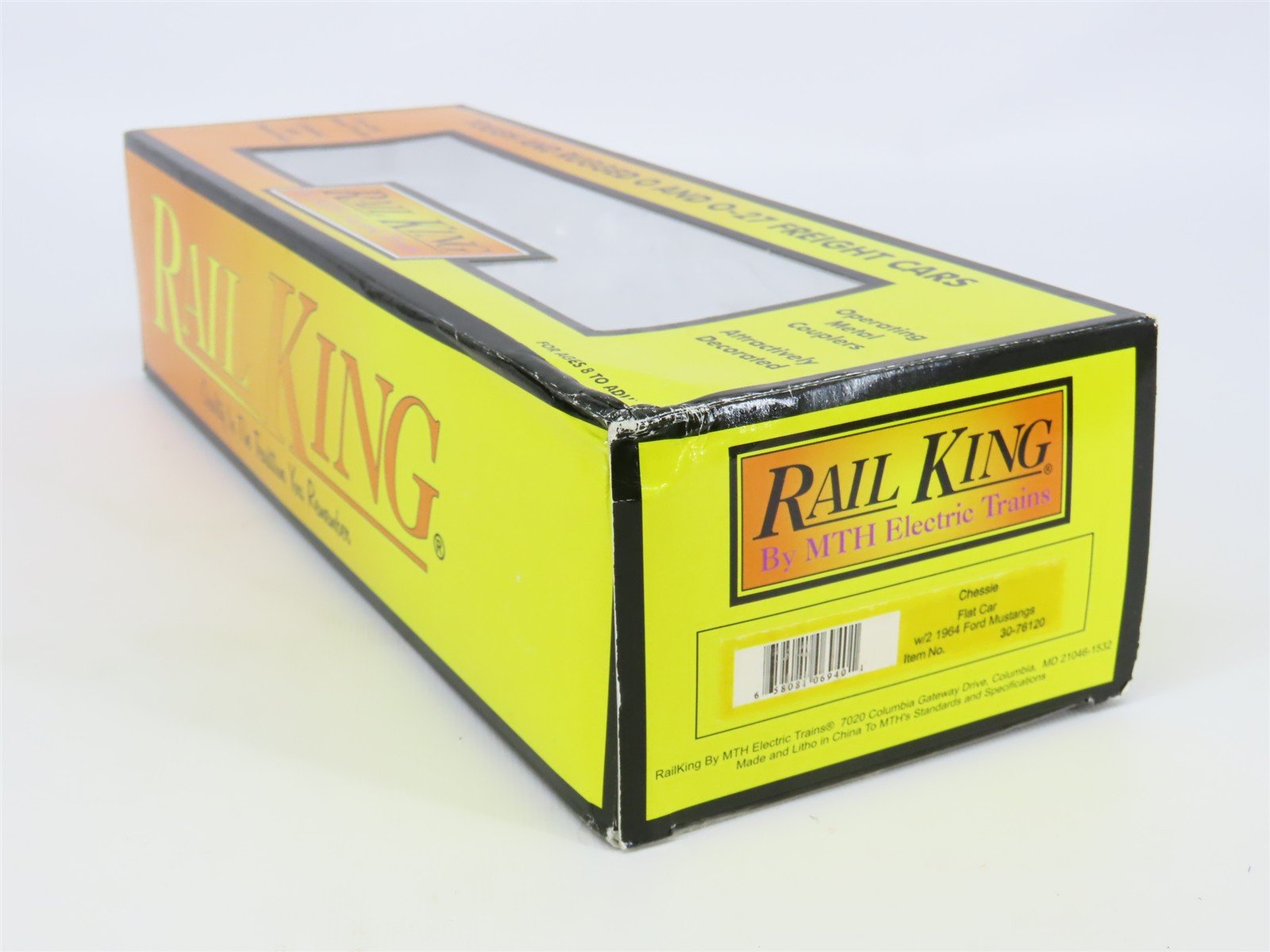 O Gauge 3-Rail MTH Rail King 30-76120 B&O Chessie Flat Car w/ 1964 Mustang Cars