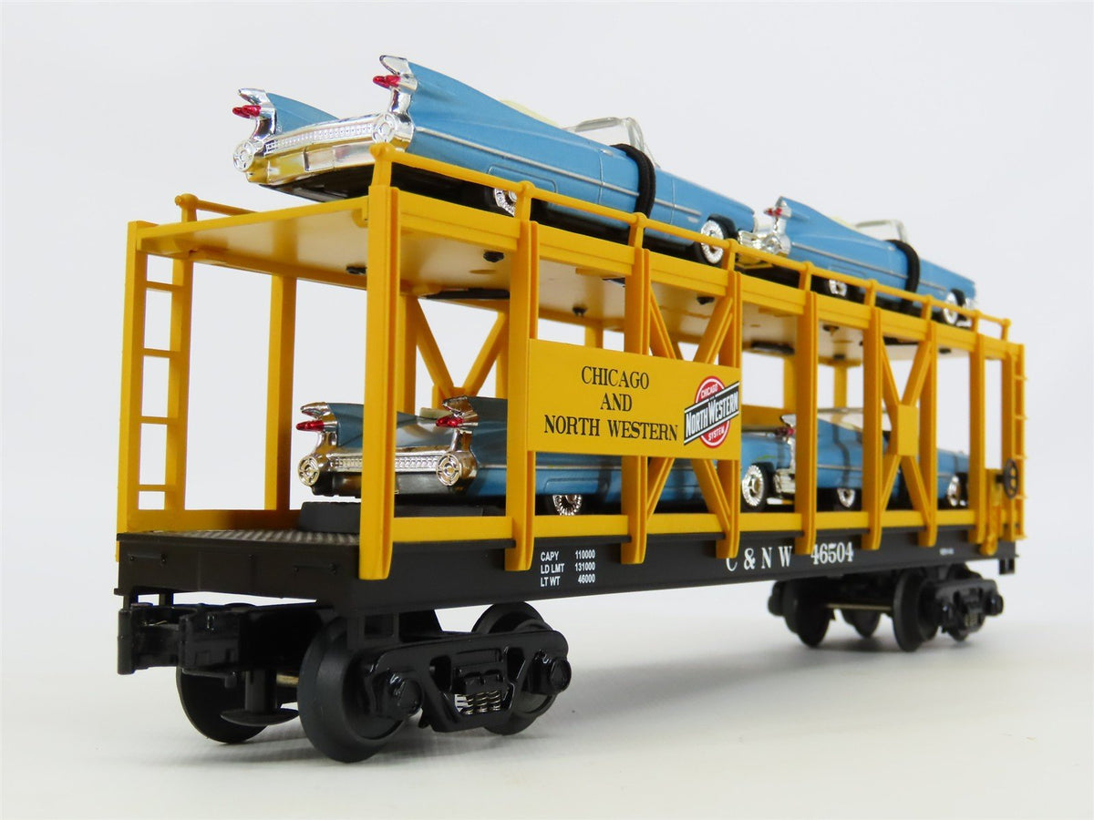 O Gauge 3-Rail MTH Rail King 30-76139 CNW Auto Carrier # 46504 w/1959 Cadillacs