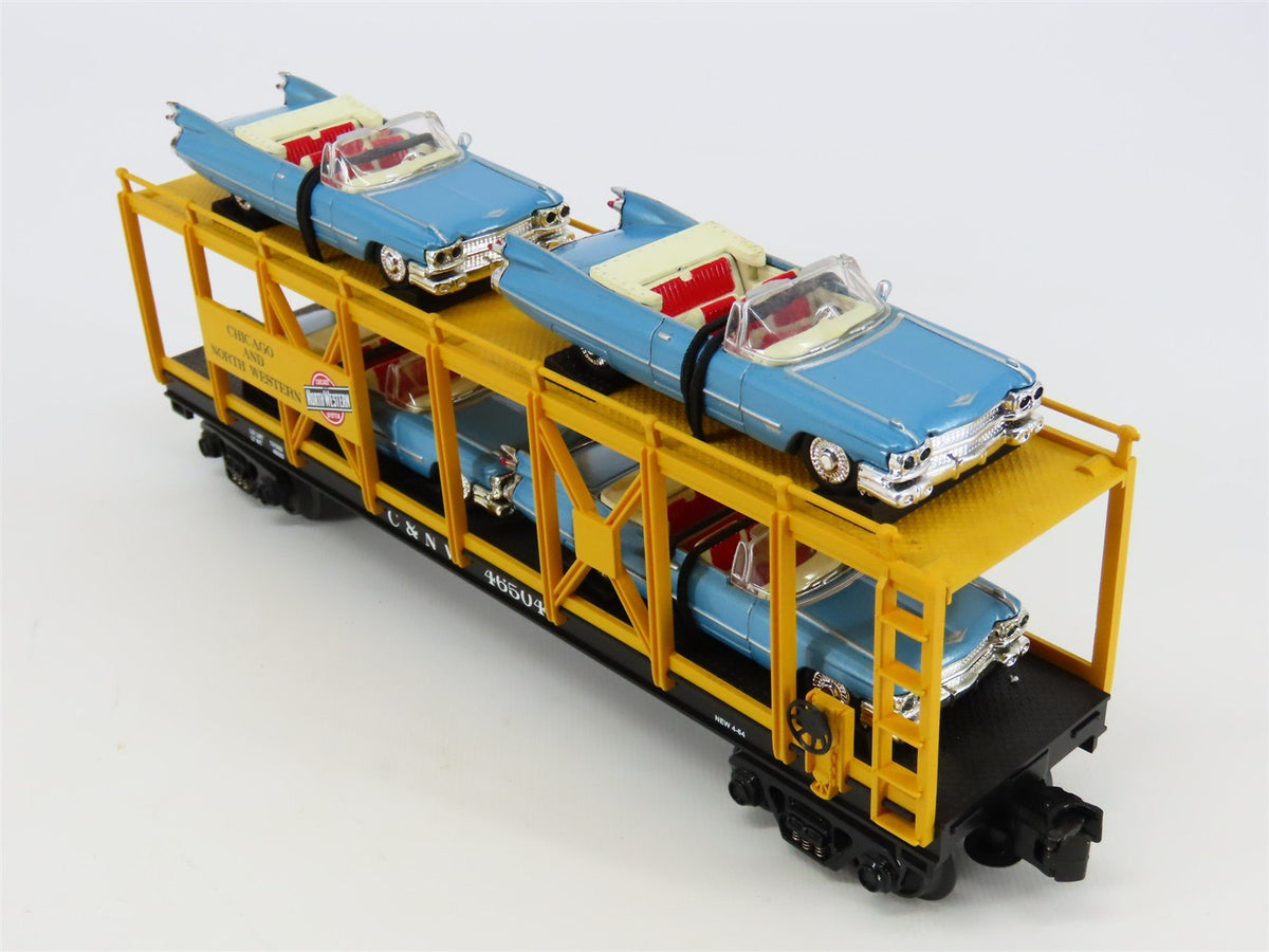 O Gauge 3-Rail MTH Rail King 30-76139 CNW Auto Carrier # 46504 w/1959 Cadillacs