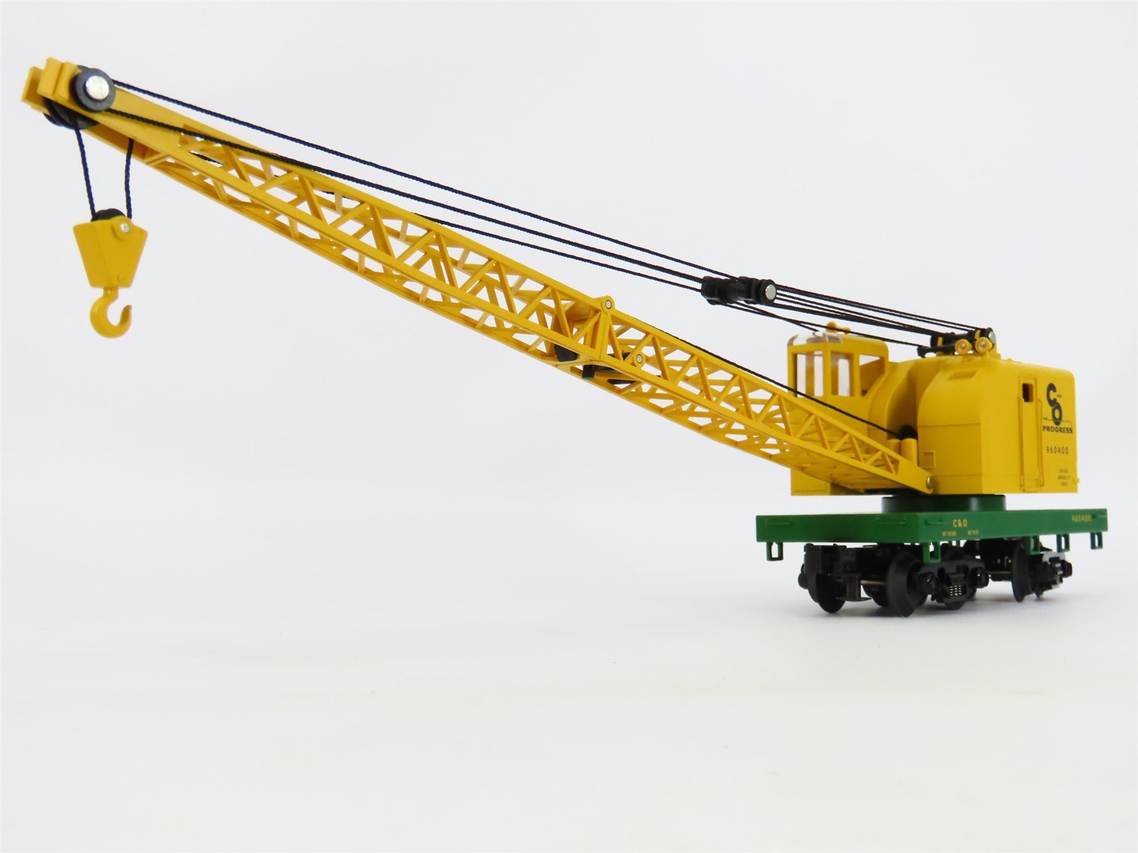 O Gauge 3-Rail MTH Rail King 30-79031 C&O Chesapeake & Ohio Crane Car #960400