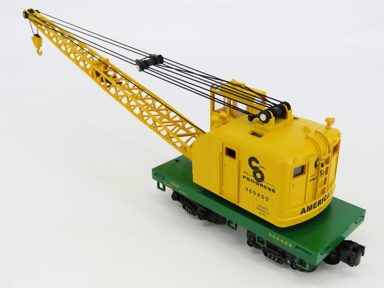 O Gauge 3-Rail MTH Rail King 30-79031 C&O Chesapeake & Ohio Crane Car #960400
