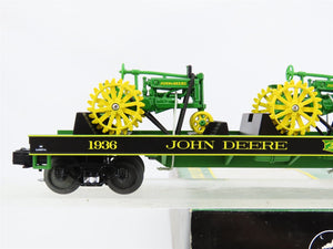 O Gauge 3-Rail MTH 20-98362 John Deere Flat Car #1936 W/ 3 Model A Tractors