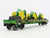O Gauge 3-Rail MTH 20-98362 John Deere Flat Car #1936 W/ 3 Model A Tractors