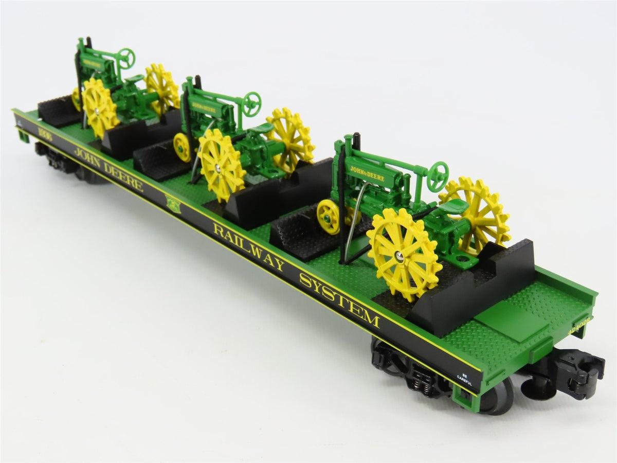 O Gauge 3-Rail MTH 20-98362 John Deere Flat Car #1936 W/ 3 Model A Tractors