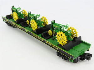 O Gauge 3-Rail MTH 20-98362 John Deere Flat Car #1936 W/ 3 Model A Tractors