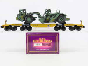 O Gauge 3-Rail MTH 20-98379 TTX Flat Car #131004 W/ US Army Military Scraper
