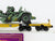O Gauge 3-Rail MTH 20-98379 TTX Flat Car #131004 W/ US Army Military Scraper