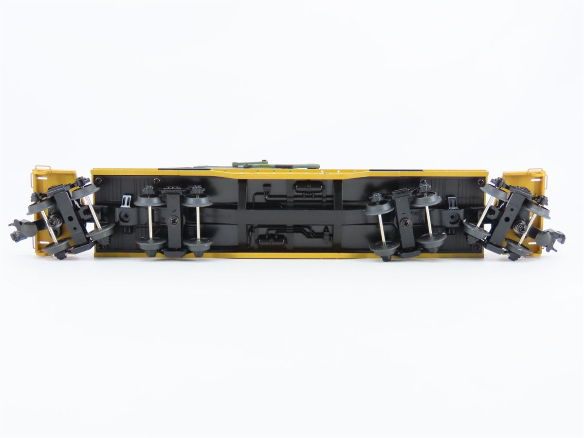 O Gauge 3-Rail MTH 20-98379 TTX Flat Car #131004 W/ US Army Military Scraper