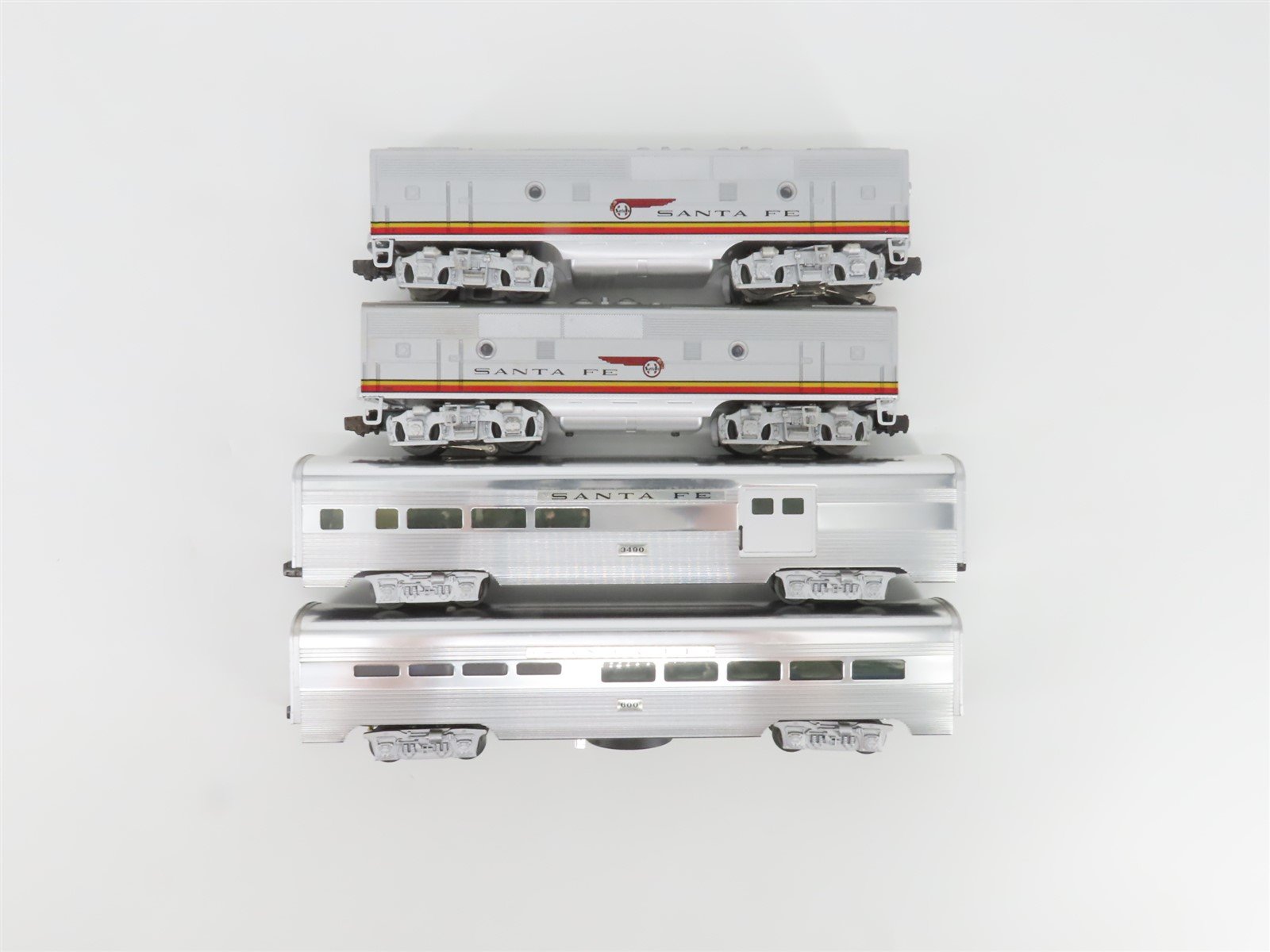 O Gauge 3-Rail Lionel 6-21786 ATSF Santa Fe F3 A/B/B/A Diesel Passenger Set
