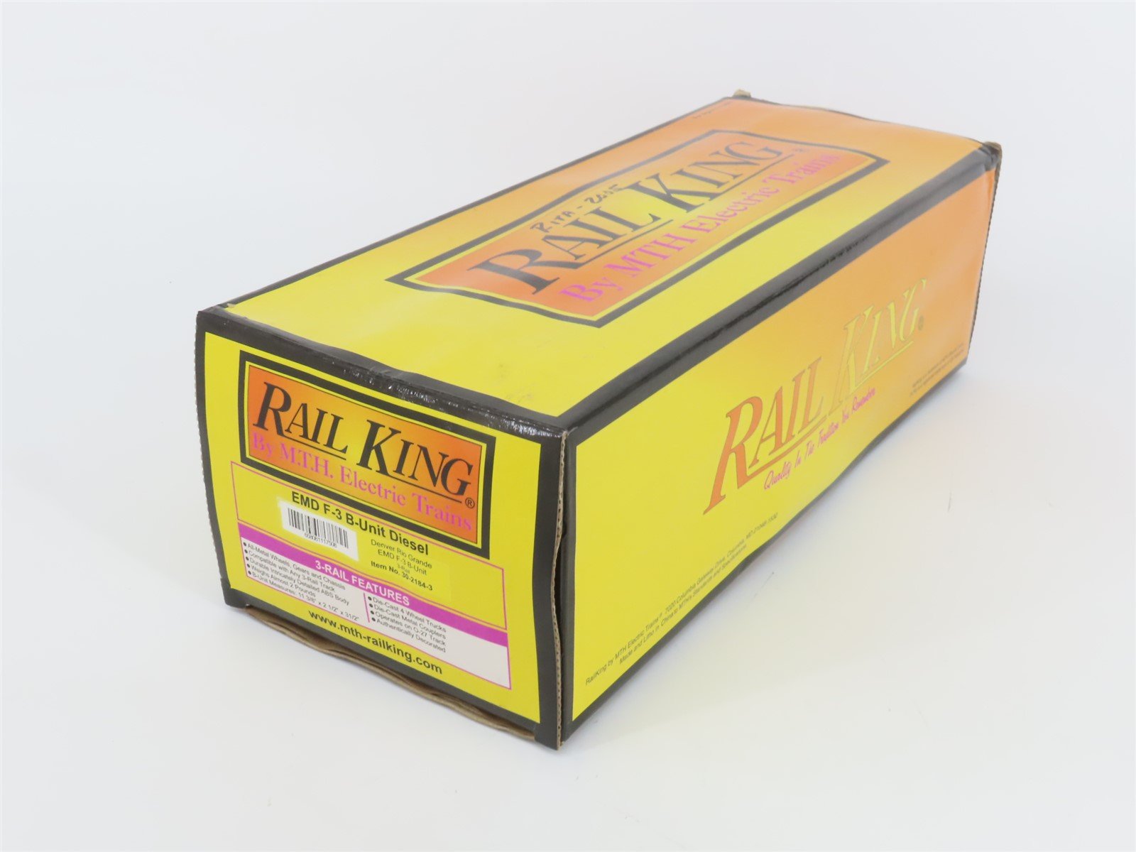 O Gauge 3-Rail MTH 30-2184-3 DRGW Rio Grande F3B Diesel Locomotive UNPOWERED