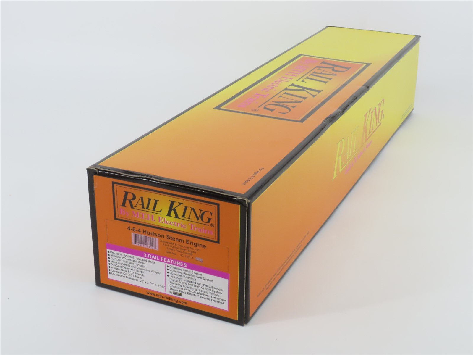 O Gauge 3-Rail MTH 30-1161-1 C&O Chesapeake & Ohio 4-6-4 Steam Loco #491 w/Sound