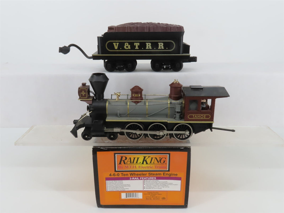 O Gauge 3-Rail MTH 30-1278-1 V&amp;T Railway 4-6-0 Steam Loco #20 NEEDS BATTERY