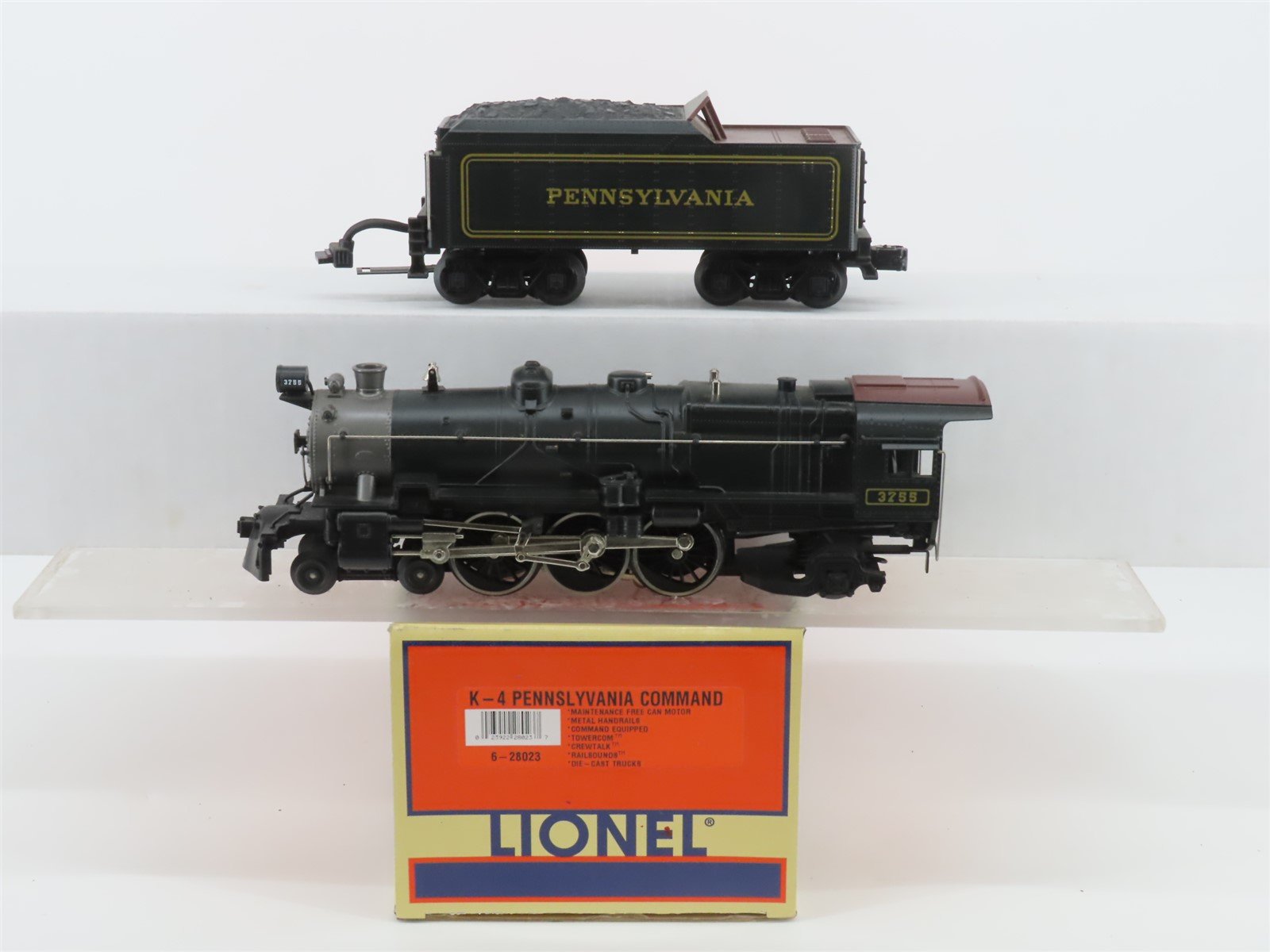 O Gauge 3-Rail Lionel 6-28023 PRR Pennsylvania 4-6-2 K4 Steam Loco #3755 w/ TMCC