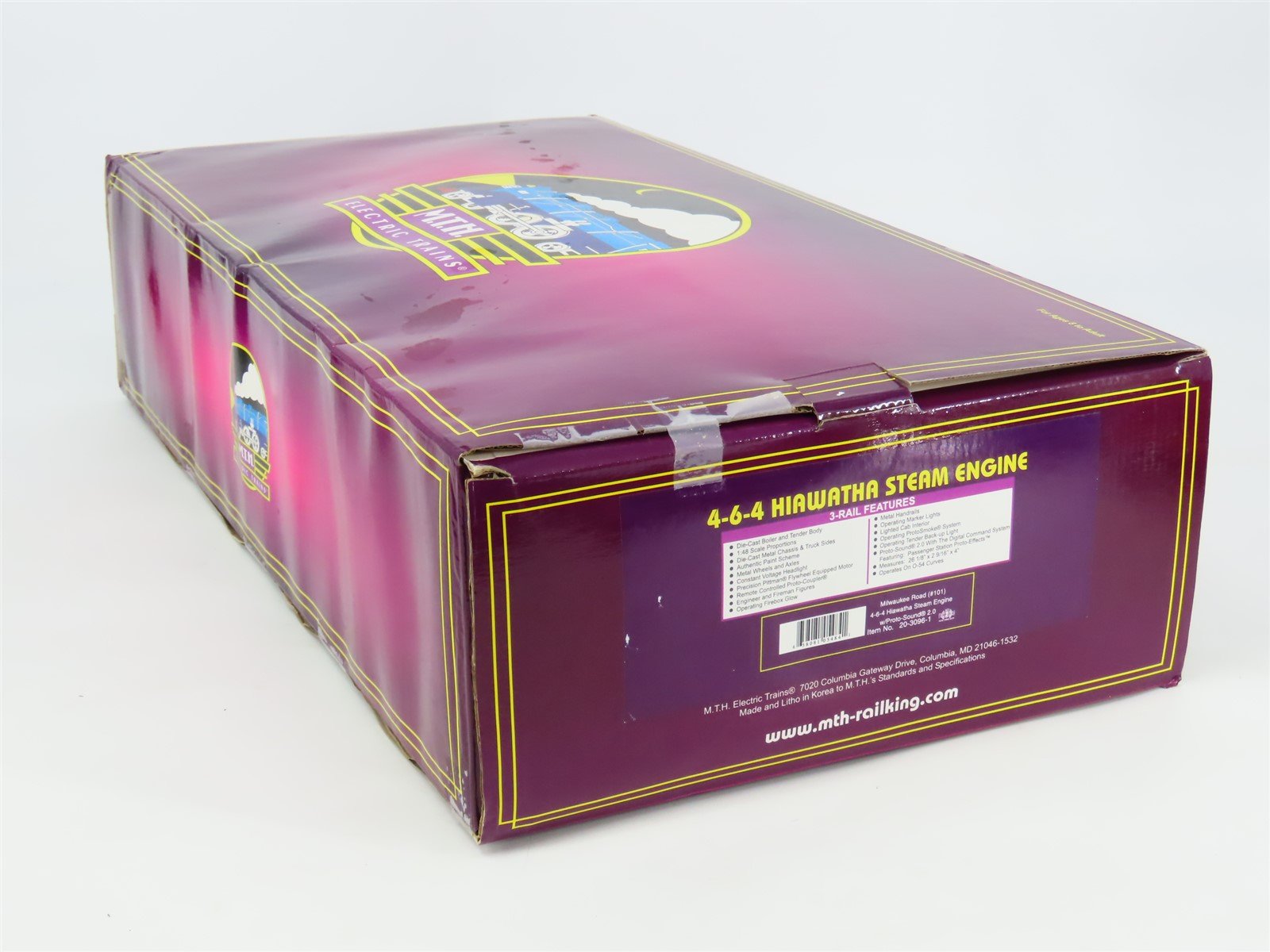 O Gauge 3-Rail MTH 20-3096-1 MILW Hiawatha 4-6-4 Steam #101 NEEDS BATTERY