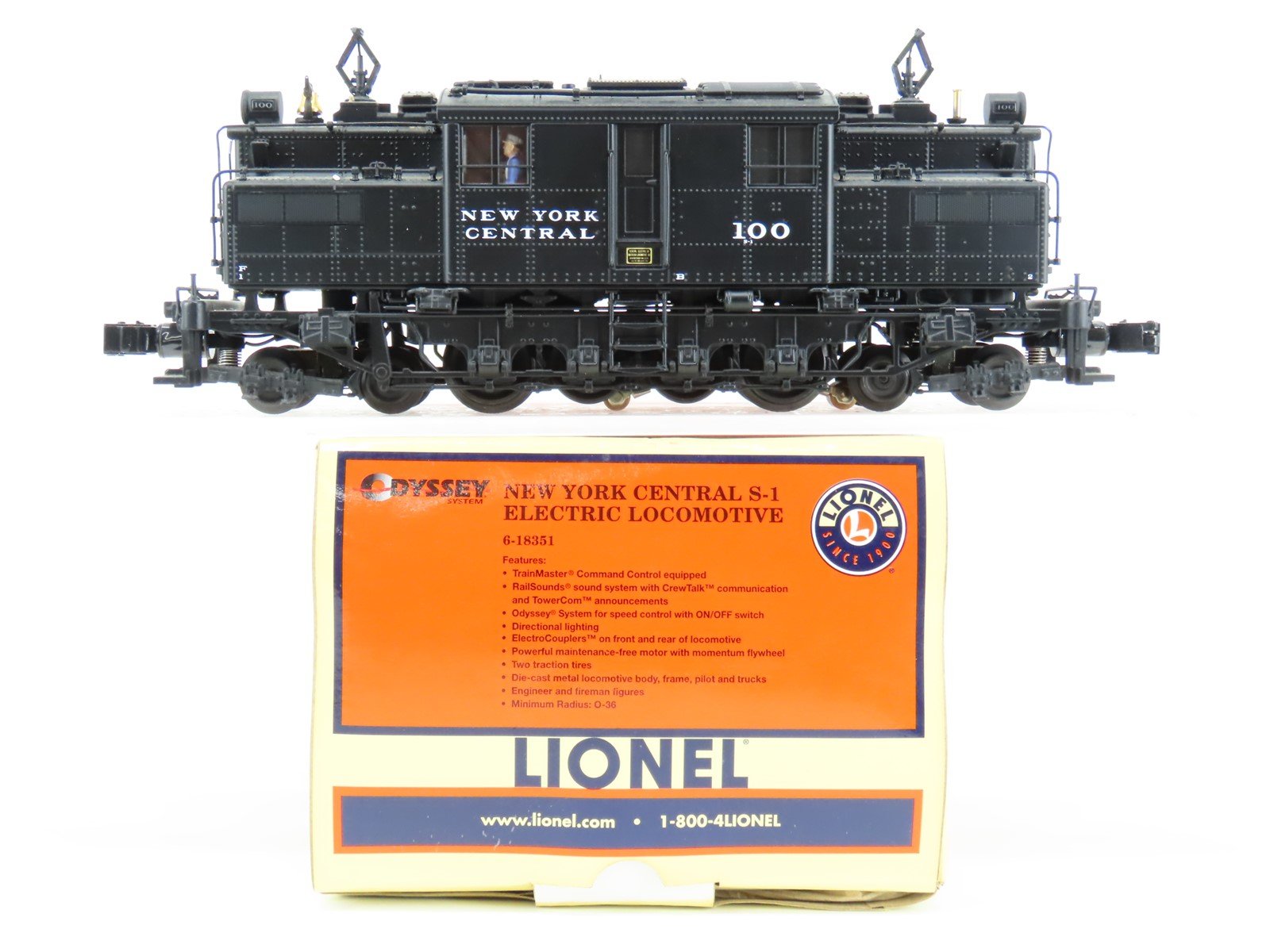 O Gauge 3-Rail Lionel 6-18351 NYC New York Central S-1 Electric Loco #100 w/TMCC