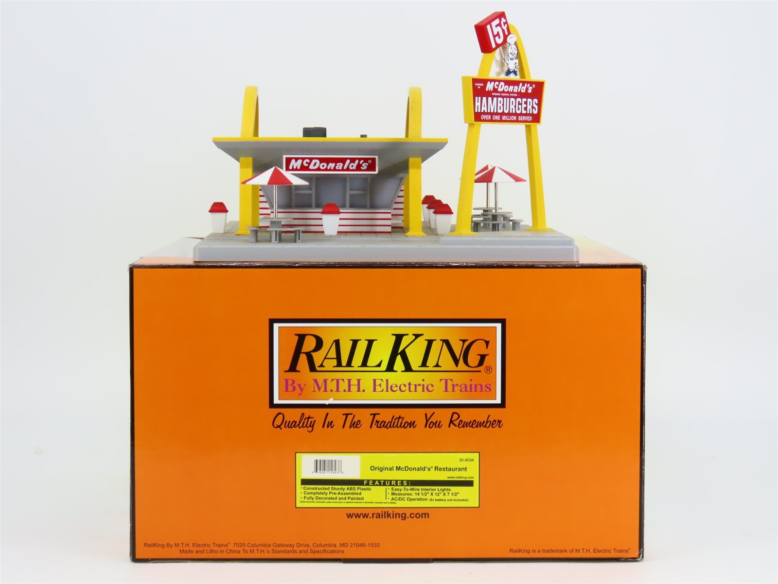 O 1/48 Scale MTH Rail King 30-9034 Original McDonald's Restaurant