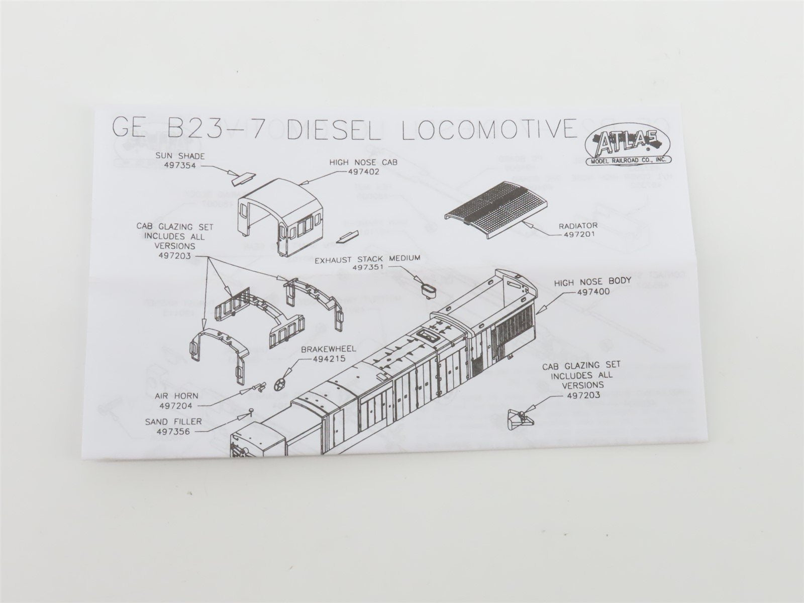 N Scale Atlas 49737 CR Conrail Quality GE B23-7 Diesel #1915 - DCC Ready