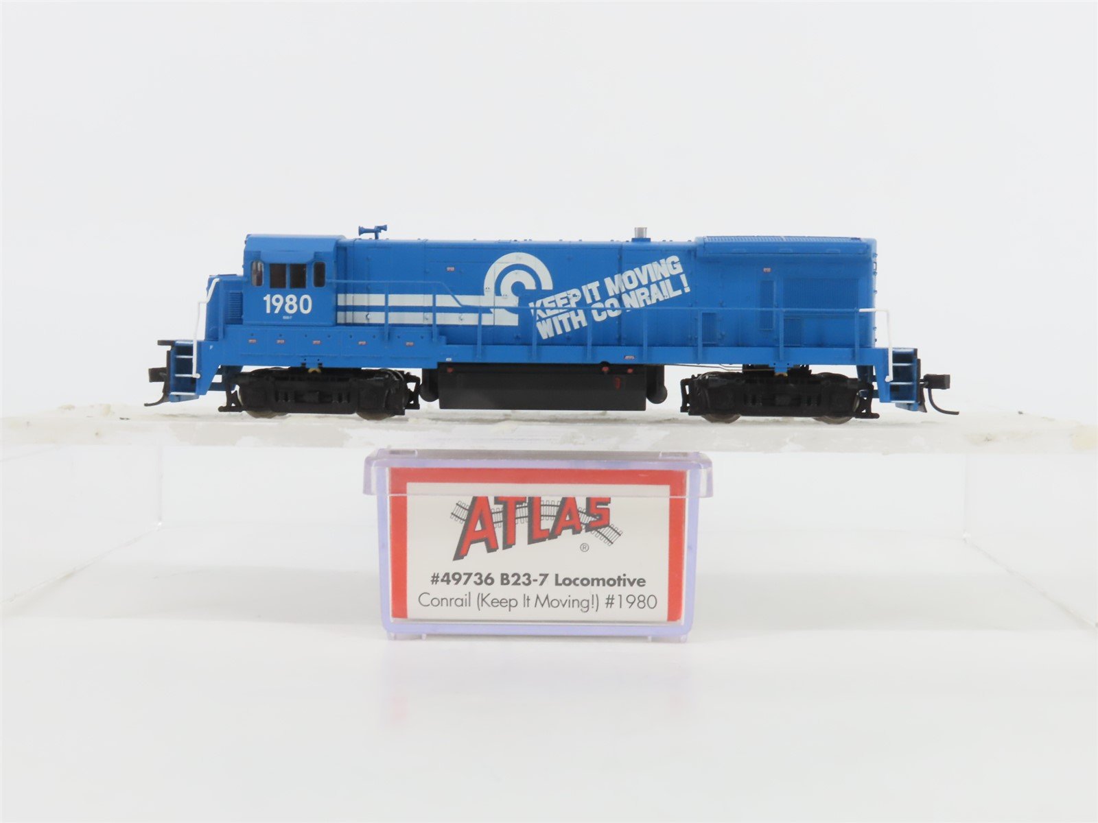 N Atlas 49736 CR Conrail "Keep It Moving" GE B23-7 Diesel #1980 - DCC Ready