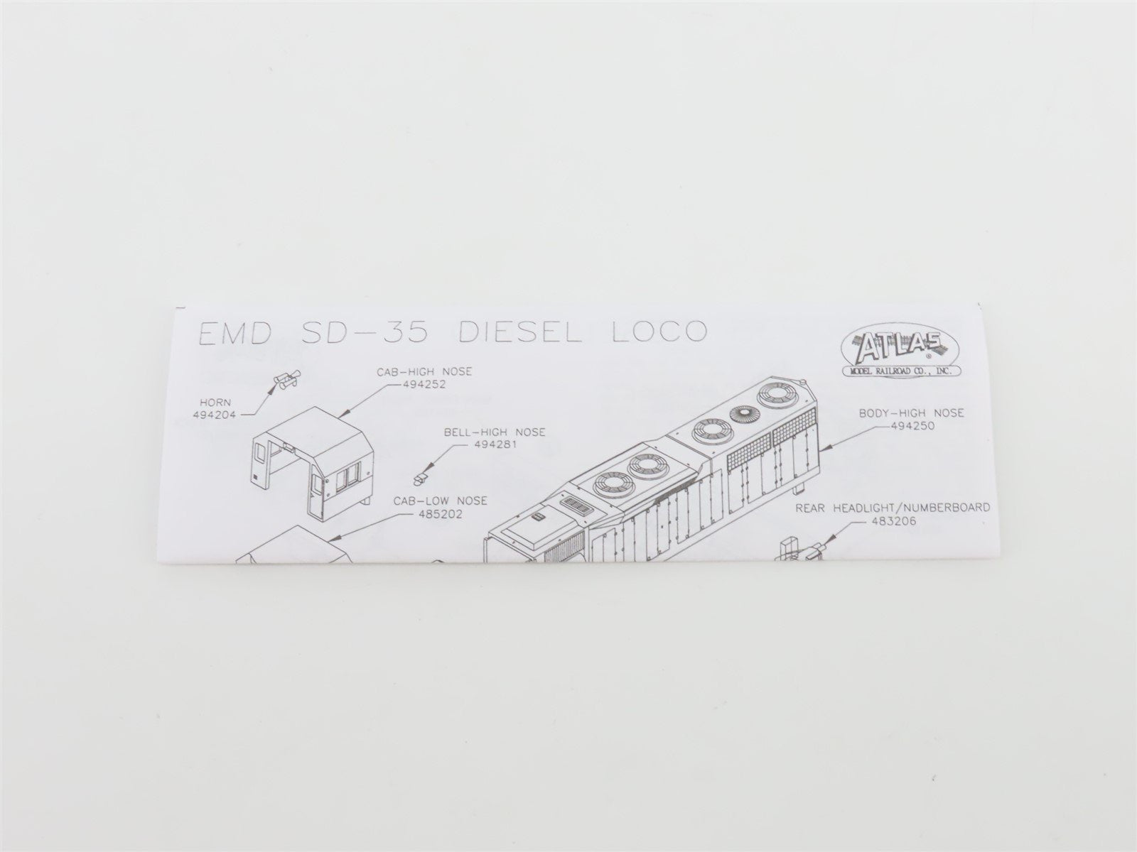 N Scale Atlas 49416 CR Conrail EMD SD35 Diesel Locomotive #6045 - DCC Ready