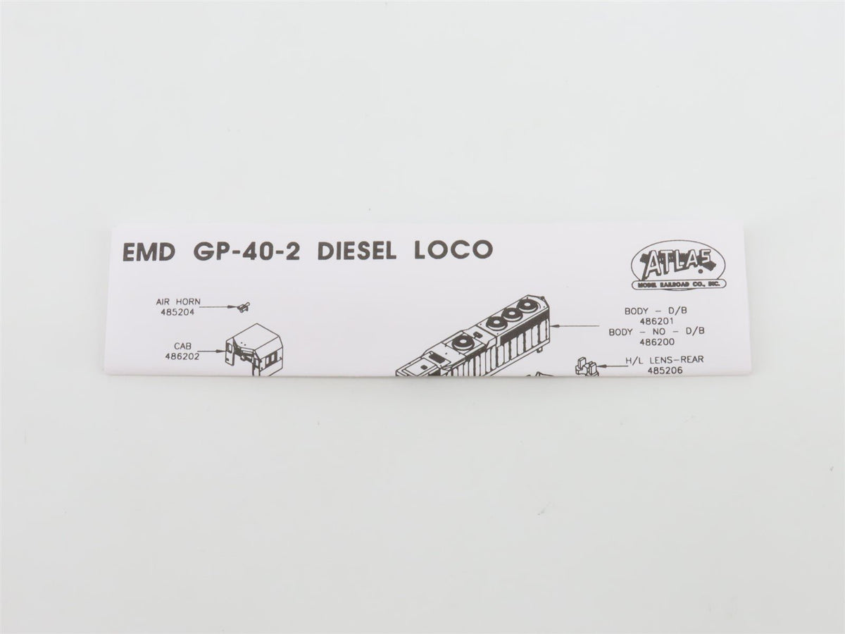 N Scale Atlas 48607 CR Conrail Quality EMD GP40-2 Diesel #3387 w/ DCC
