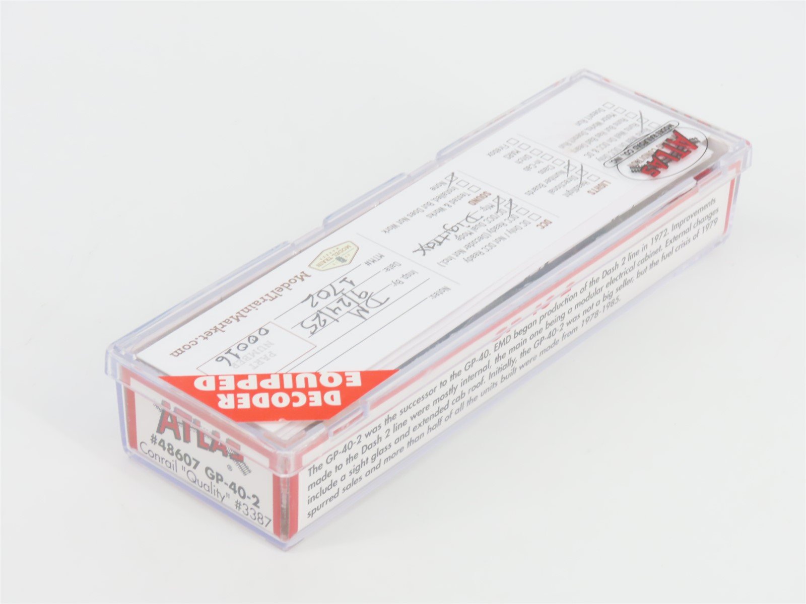 N Scale Atlas 48607 CR Conrail Quality EMD GP40-2 Diesel #3387 w/ DCC