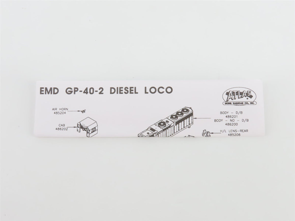 N Scale Atlas 48681 CR Conrail Quality EMD GP40-2 Diesel #3403 w/ DCC