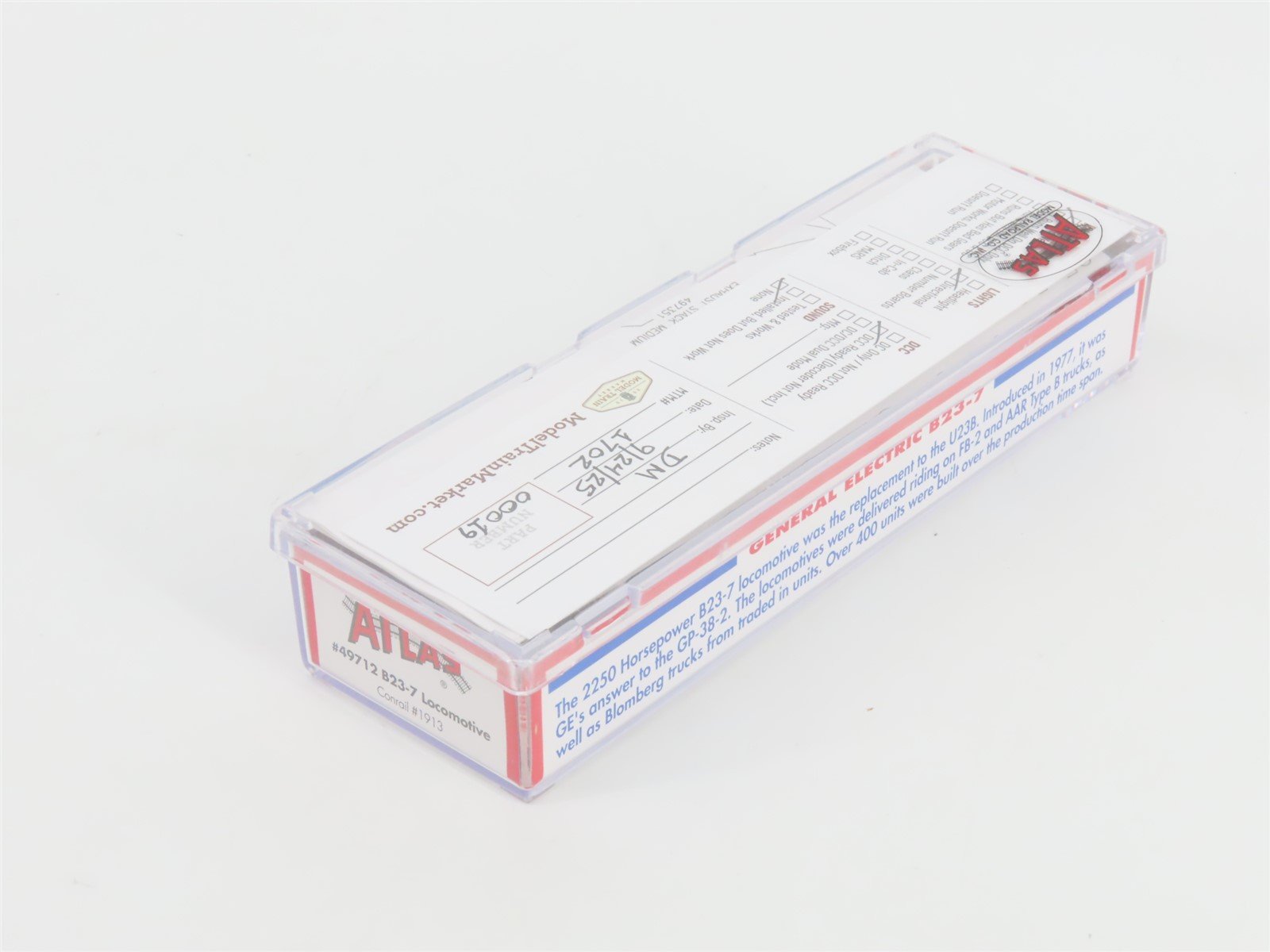 N Scale Atlas 49712 CR Conrail GE B23-7 Diesel Locomotive #1913 - DCC Ready