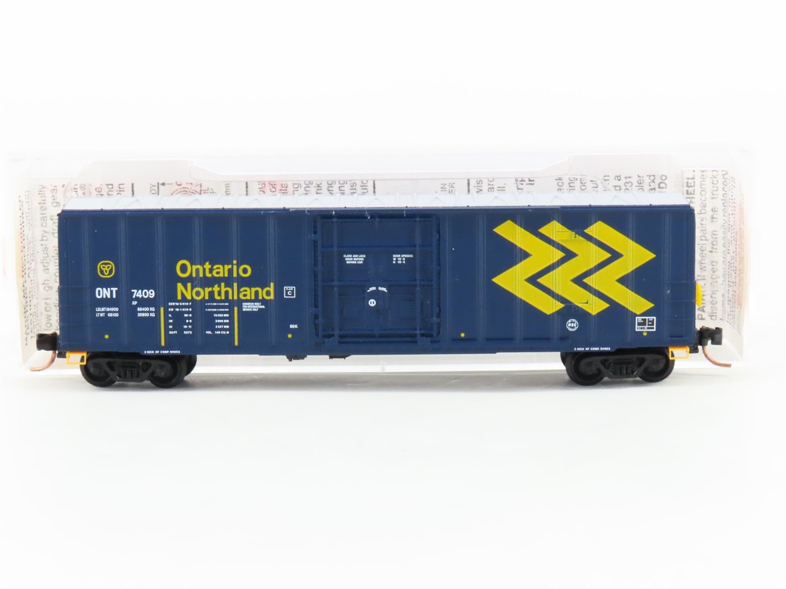 N Scale Micro-Trains MTL 27040 ONT Ontario Northland 50' Plug Door Boxcar #7409