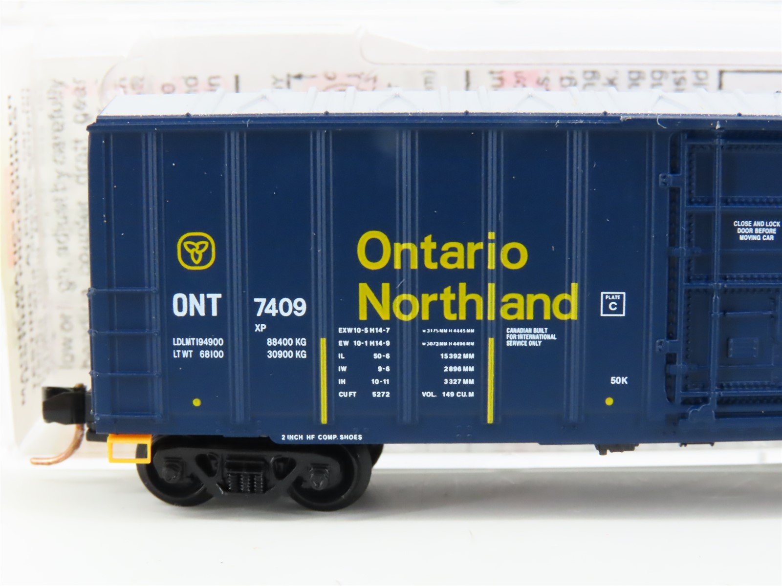 N Scale Micro-Trains MTL 27040 ONT Ontario Northland 50' Plug Door Boxcar #7409