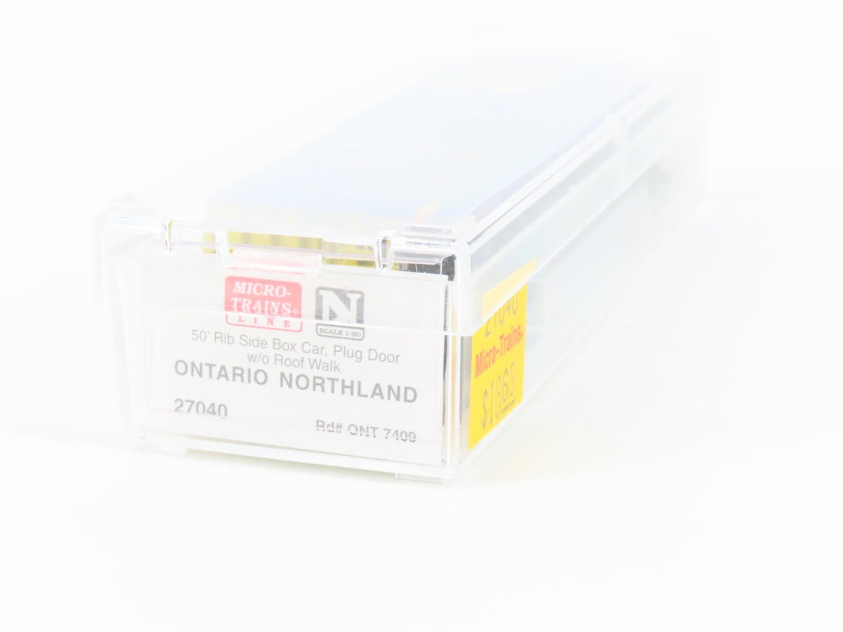 N Scale Micro-Trains MTL 27040 ONT Ontario Northland 50&#39; Plug Door Boxcar #7409