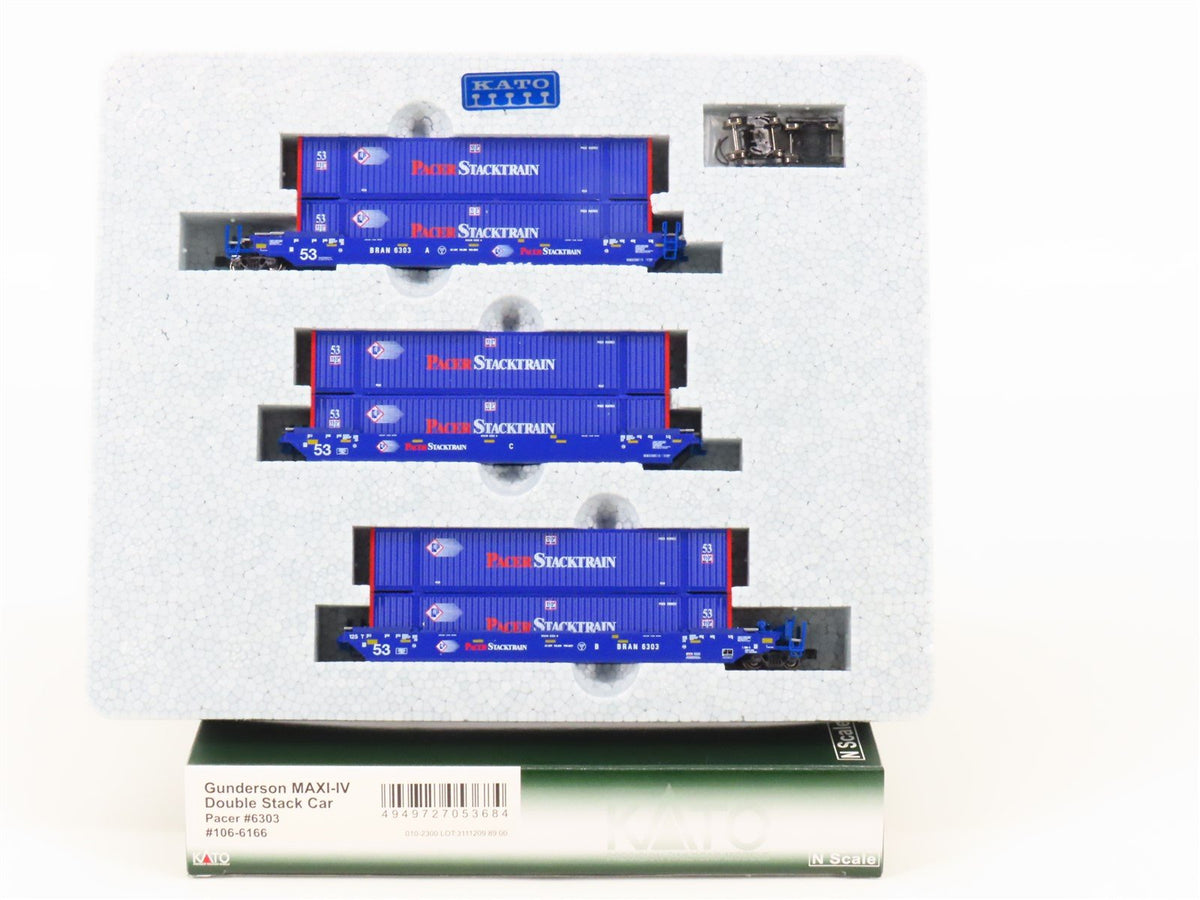 N Kato 106-6166 Gunderson MAXI-IV Double Stack Car #6303