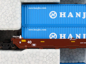 N Scale Kato 106-6155 Gunderson MAXI-I Double Stack Car W/Hanjin Containers