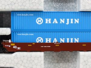 N Scale Kato 106-6155 Gunderson MAXI-I Double Stack Car W/Hanjin Containers